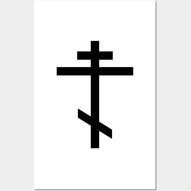 Orthodox cross (black) Wall Art by PabloDeChenez